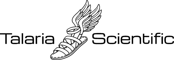 Talaria Scientific horizontal lockup, black line art